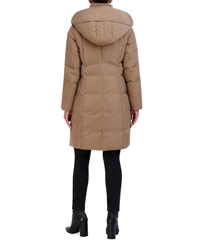 Cole Haan Women's Bibbed Water-Resistant Hooded Puffer Coat - Macy's