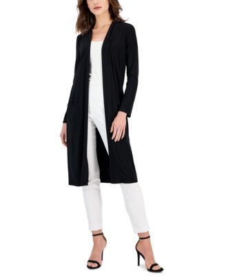 Anne Klein Women s Stretch Jersey Open Front Duster Cardigan Sweater Macy s