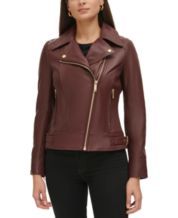 Macys petite leather clearance jackets