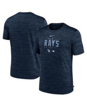 Men's Nike Navy/Light Blue Tampa Bay Rays Authentic Collection Pregame  Performance Raglan Pullover Sweatshirt