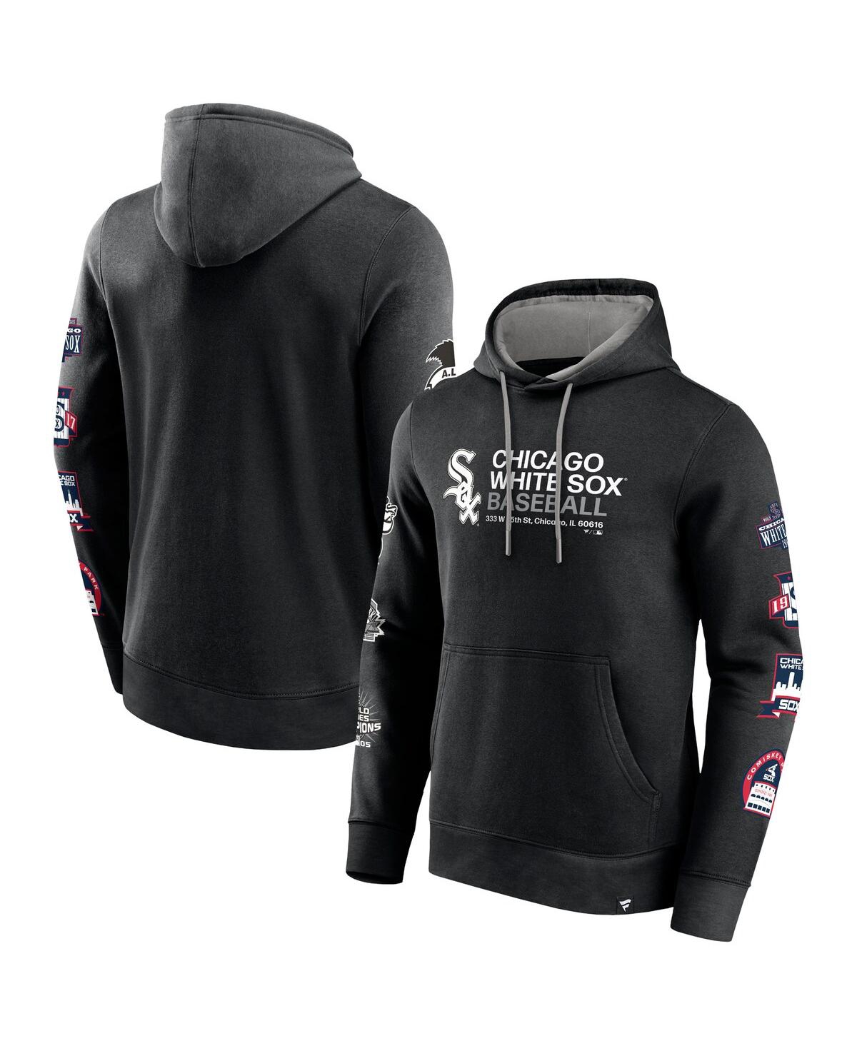 Fanatics Men's  Black Chicago White Sox Extra Innings Pullover Hoodie