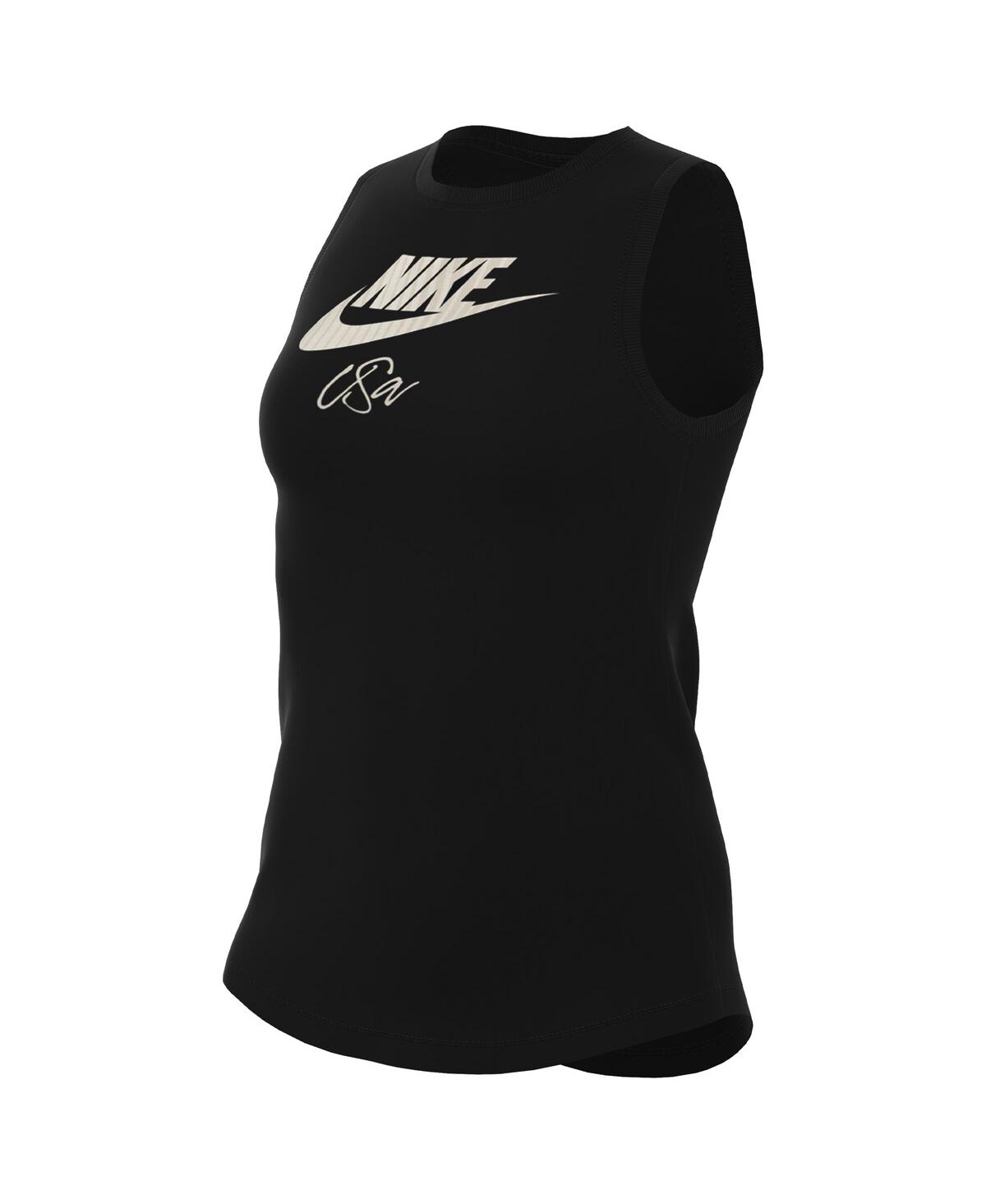 Shop Nike Women's  Black Uswnt Futura Tank Top