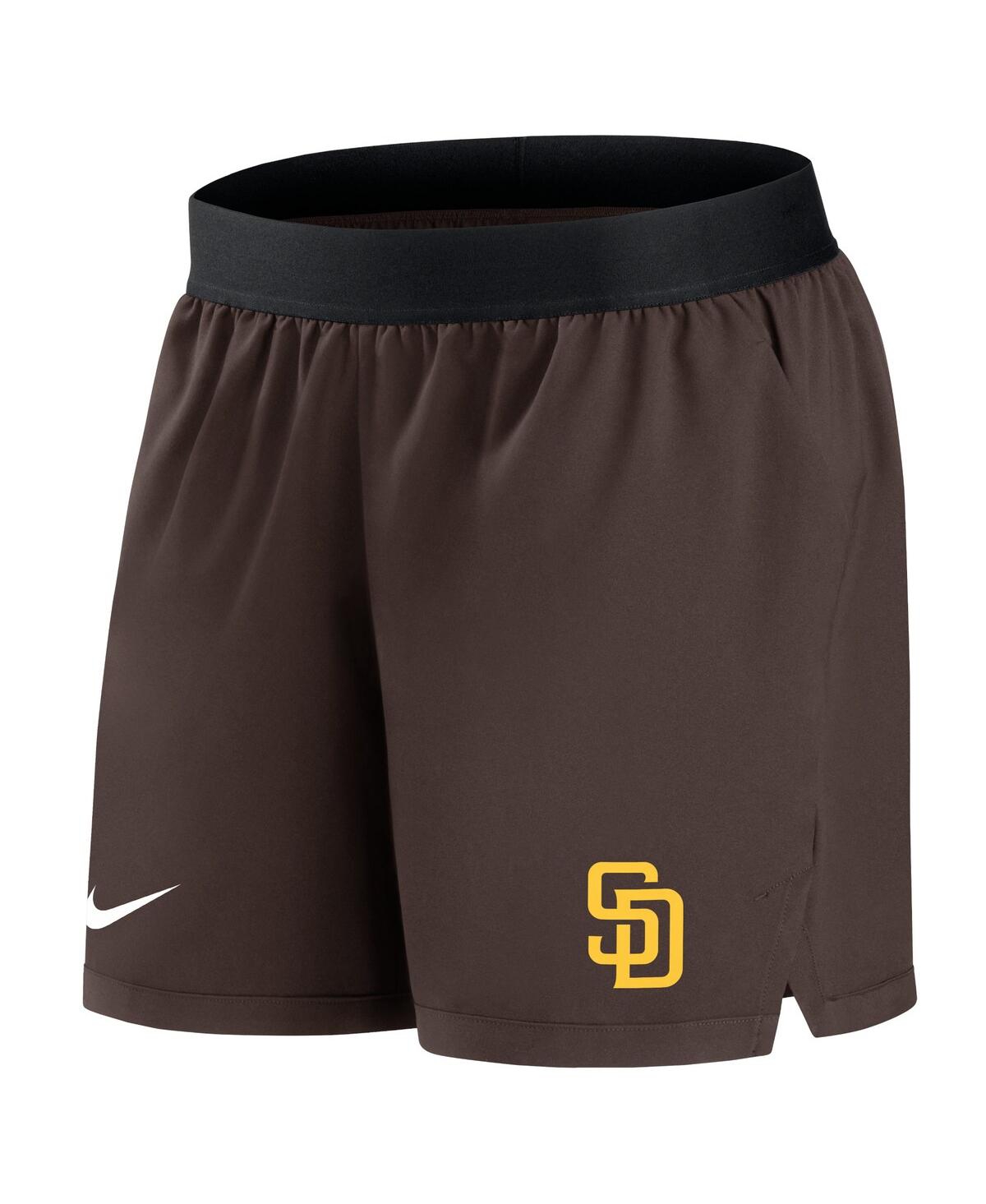Nike Women's  Brown San Diego Padres Authentic Collection Team Performance Shorts In Brown