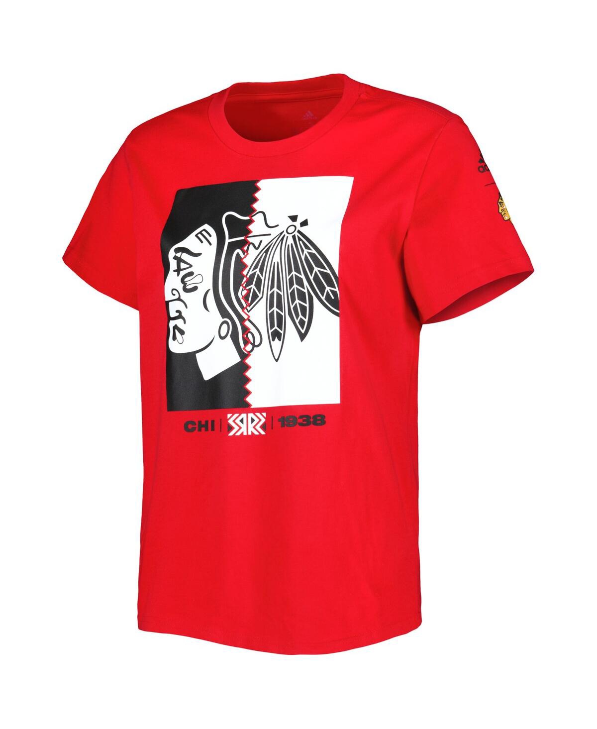 Adidas Originals Women's Adidas Red Chicago Blackhawks Reverse Retro Fresh T-shirt In Red