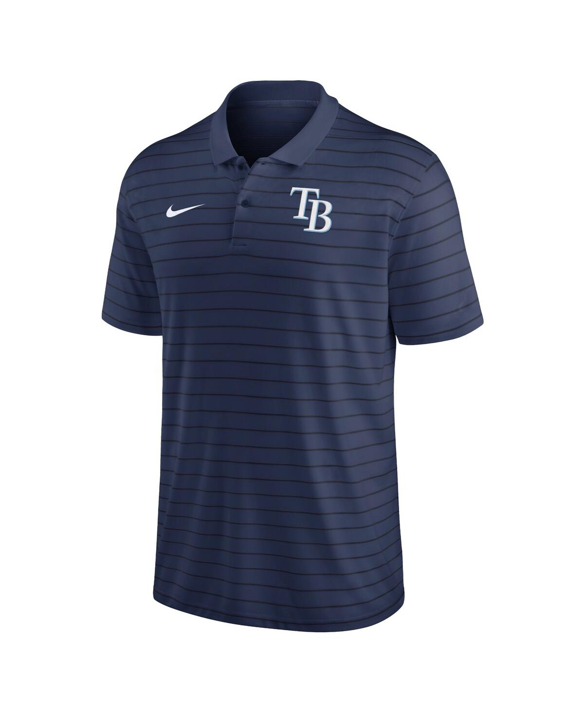 Nike Men's  Navy Tampa Bay Rays Authentic Collection Victory Striped Performance Polo Shirt In Navy