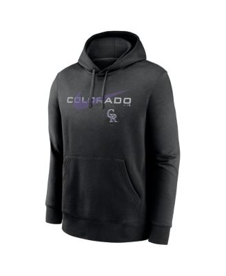 Men's Black Colorado Rockies Swoosh NeighborHOOD Pullover Hoodie