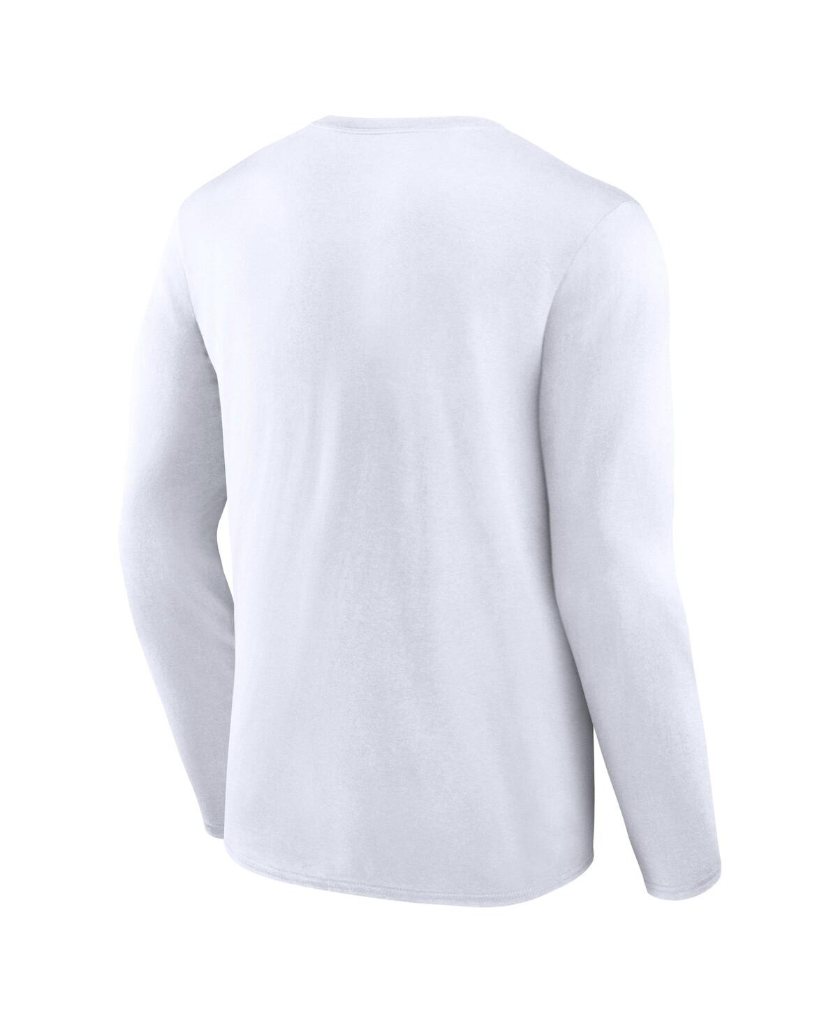Fanatics Branded White New York Mets Pressbox Long Sleeve T-shirt In White