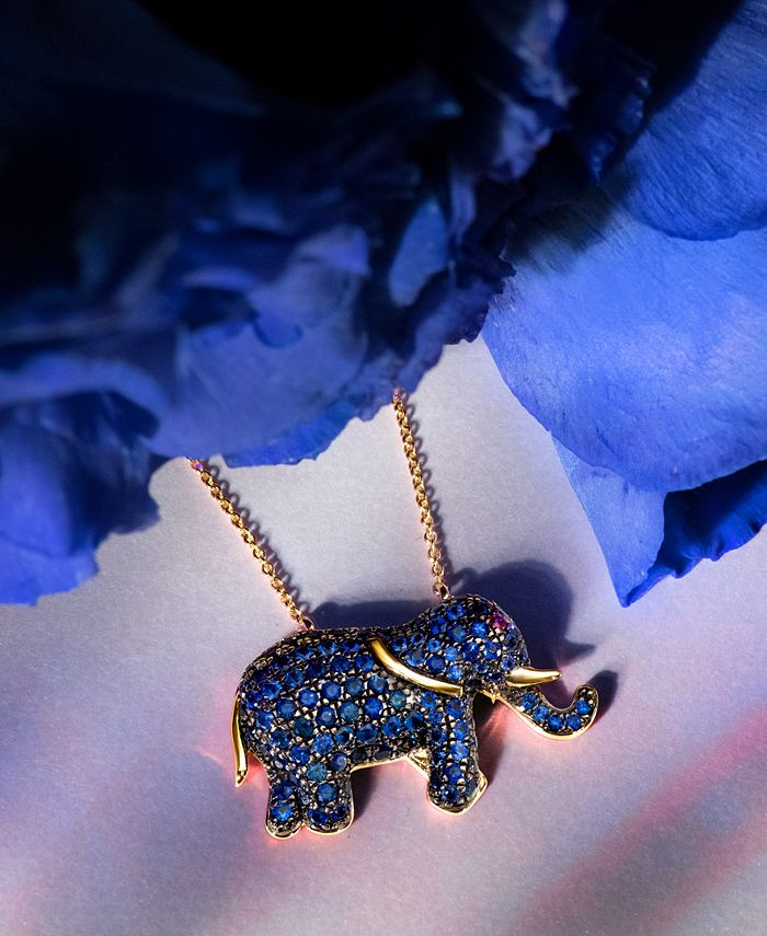 Ruby clearance elephant necklace