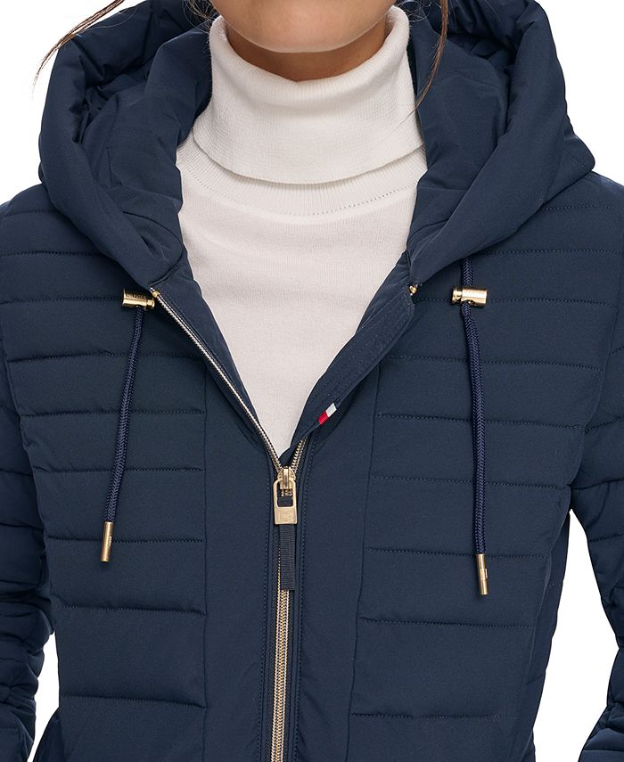 Tommy Hilfiger Women's Stretch Hooded Packable Puffer Coat, Created for