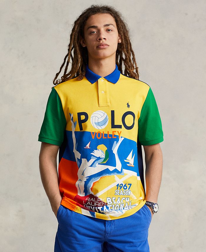 Polo Ralph Lauren Men's Classic-Fit Mesh Graphic Polo Shirt - Macy's