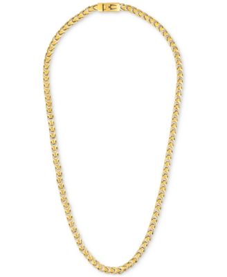 Men's Link Chain 22" Necklace in Gold-Plated Stainless Steel
