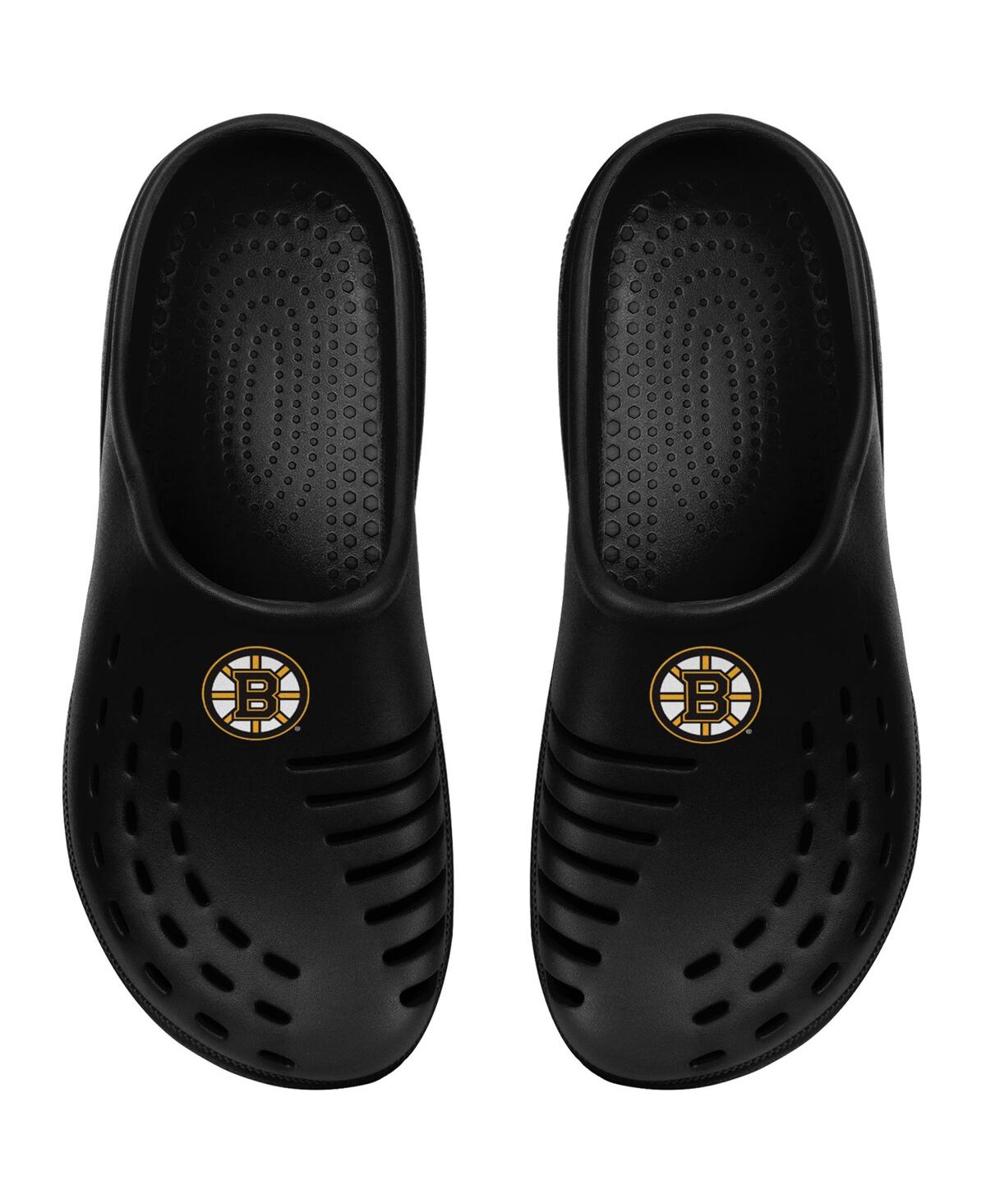 FOCO YOUTH BOYS AND GIRLS FOCO BLACK BOSTON BRUINS SUNNY DAY CLOGS