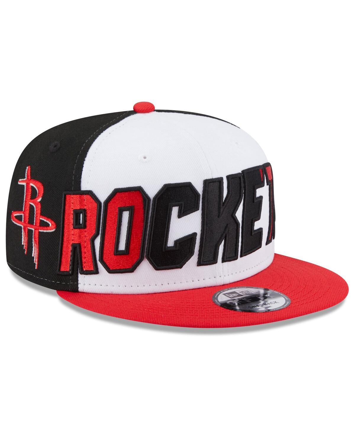 Shop New Era Men's  White, Red Houston Rockets Back Half 9fifty Snapback Hat In White,red