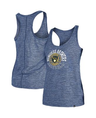 Women's Navy Milwaukee Brewers Active Racerback Tank Top