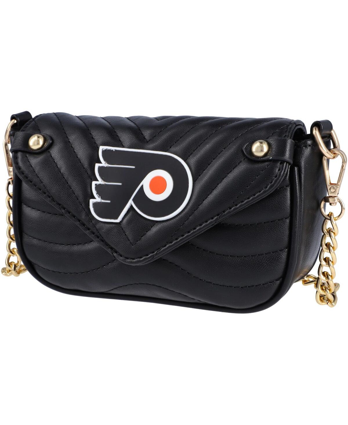 Shop Cuce Women's  Philadelphia Flyers Leather Strap Bag In Black