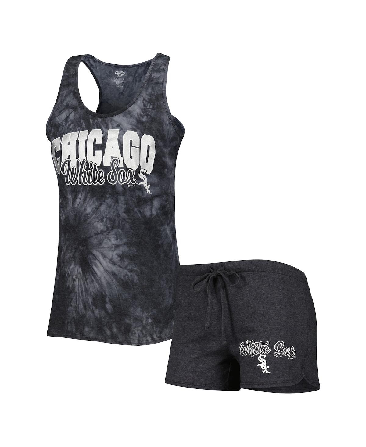 CONCEPTS SPORT WOMEN'S CONCEPTS SPORT CHARCOAL CHICAGO WHITE SOX BILLBOARD RACERBACK TANK TOP AND SHORTS SLEEP SET 