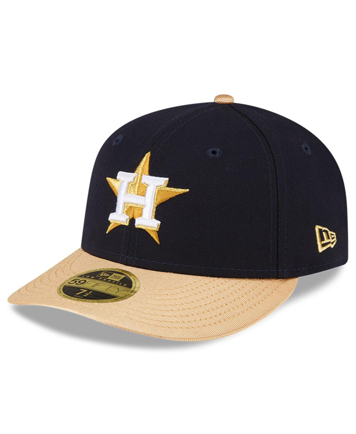 Men's New EraHouston Astros 2023 Gold Collection Low Profile 59FIFTY Fitted Hat - Navy