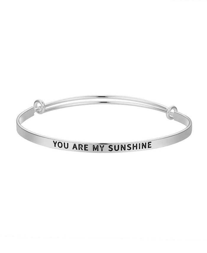 Unwritten Fine Silver Plated Adjustable Bangle Bracelet Macy s