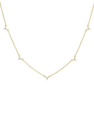 by Adina Eden 14k Gold-Plated Sterling Silver Cubic Zirconia Cluster ...