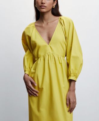 Women's Puffed Sleeves Dress