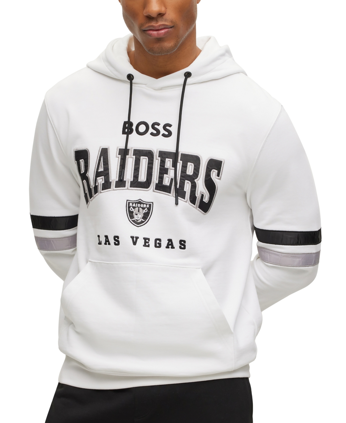 Hugo Boss Boss By  Boss By  X Nfl Men's Hoodie Collection In Las Vegas Raiders - White