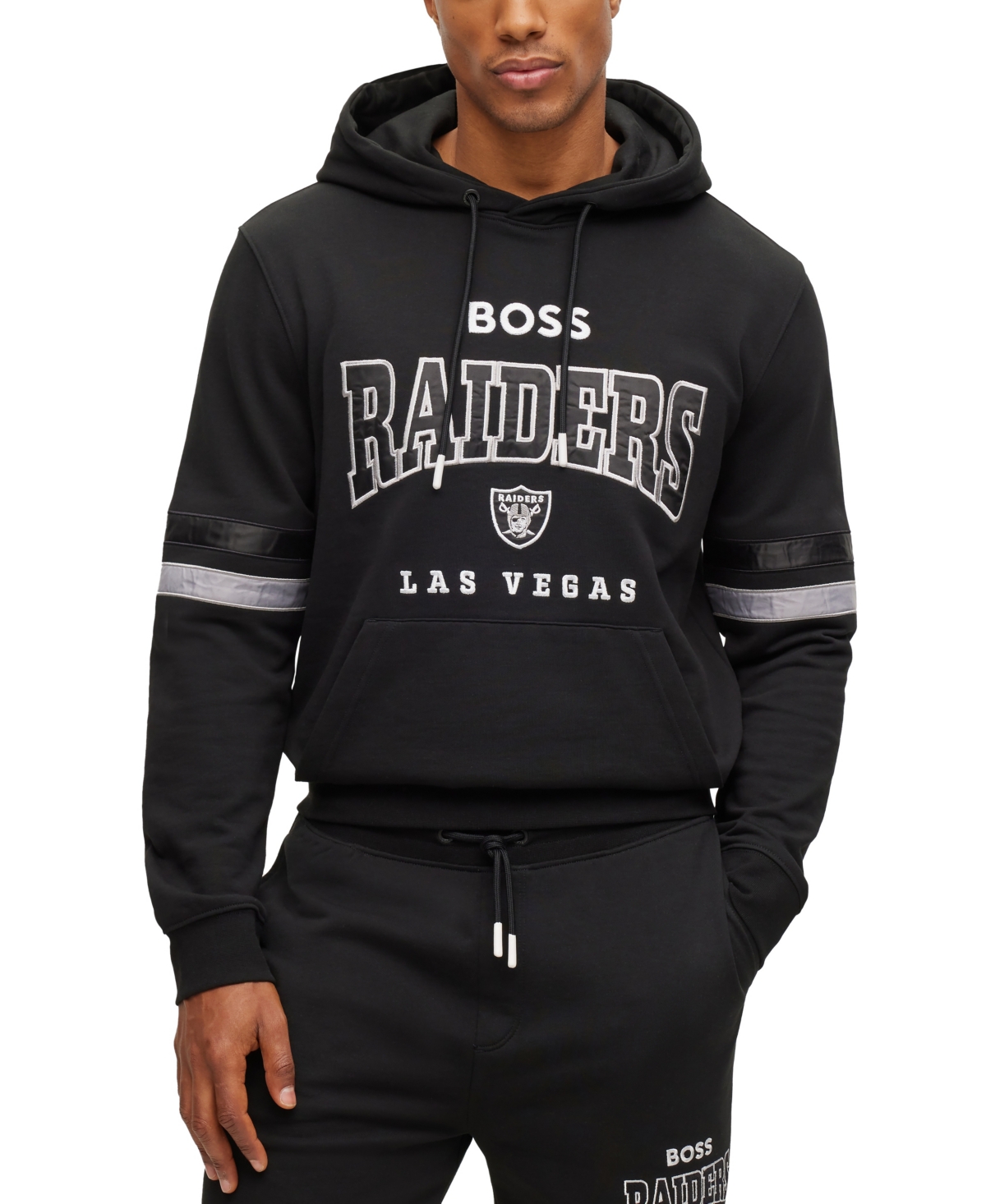 Hugo Boss Boss By  Boss By  X Nfl Men's Hoodie Collection In Las Vegas Raiders - Black