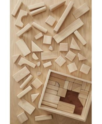Melissa & Doug Standard Unit Solid-Wood Building Blocks With Wooden Storage Tray (60 pcs)