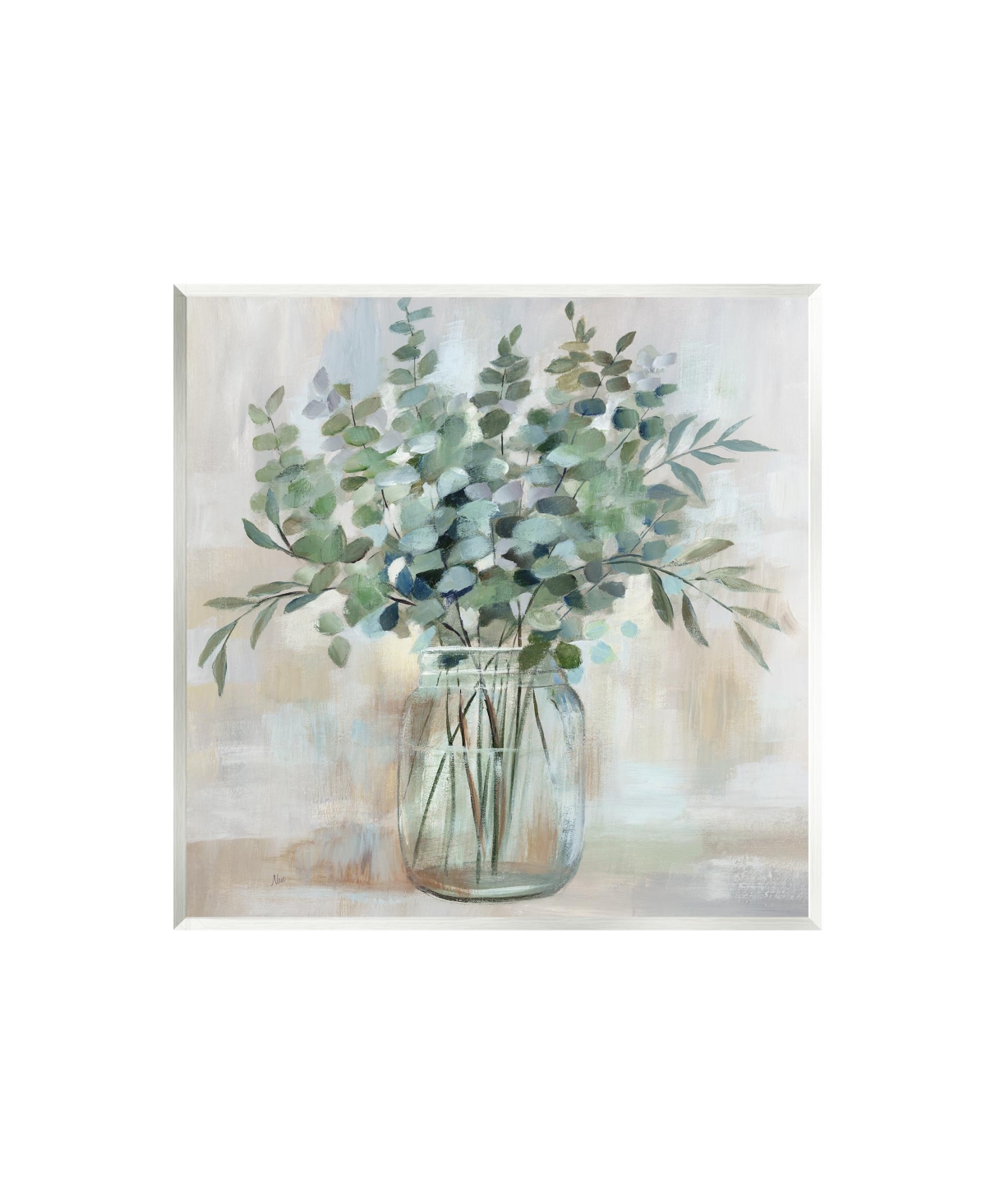 Stupell Industries Soothing Eucalyptus Botanical Arrangement Wall Plaque Art, 12" X 12" In Multi-color