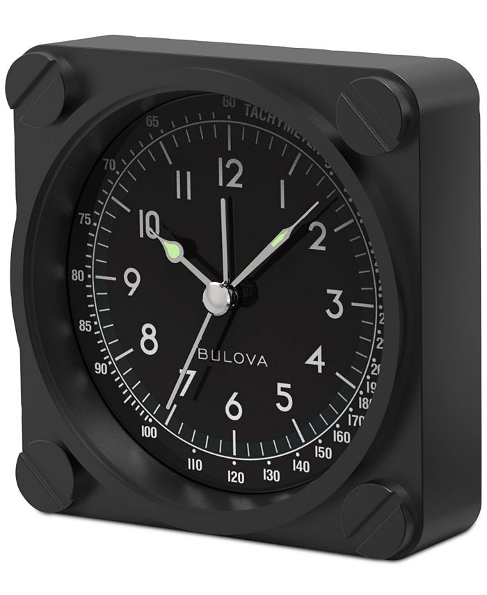 Bulova Free Bulova Archive Lunar Desktop Travel Alarm Clock with Select