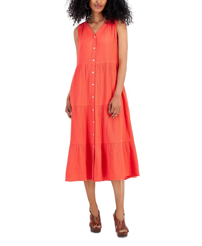 Macys tiered dresses discount