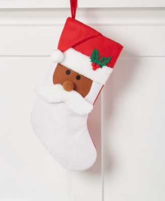 Holiday Lane - African-American Santa Stocking