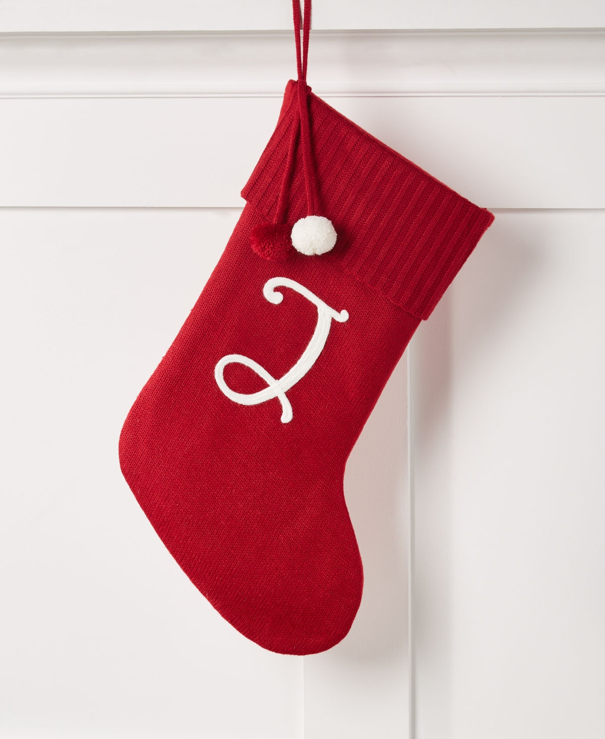 Holiday Lane Initial Stockings, Exclusively at Macy's - J