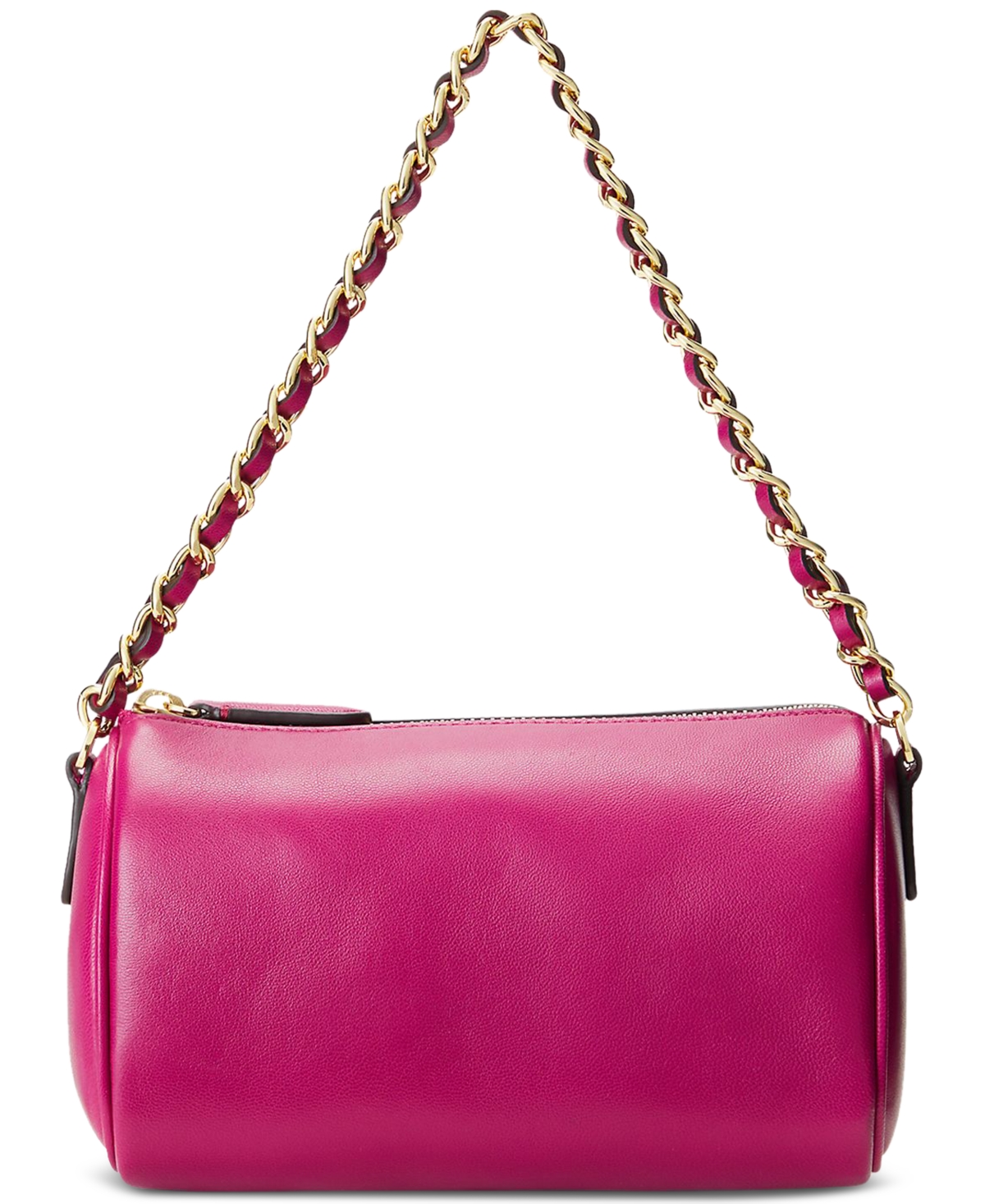 Lauren Ralph Lauren Emelia Mini Nappa Leather Shoulder Bag In Berry