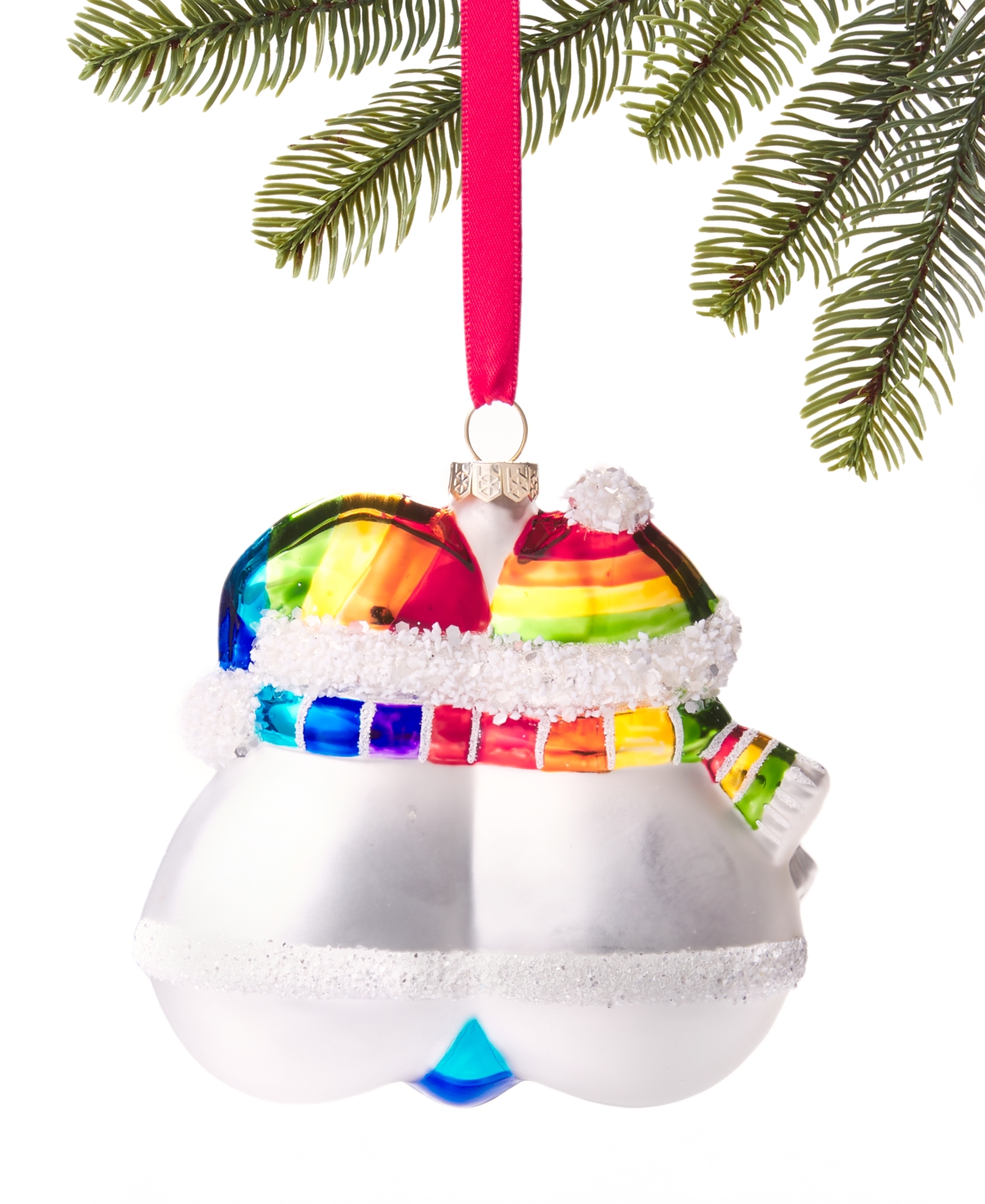 Holiday Lane Love Is Love Rainbow Snowman Couple Ornament, Exclusively At Macy's In No Color