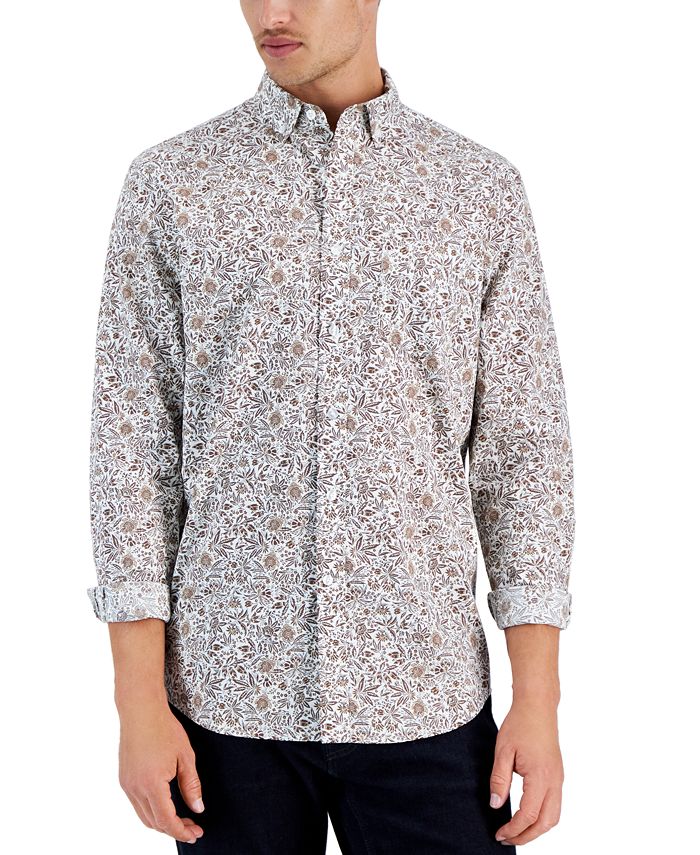 Club Room Men's Terra Floral-Print Shirt, Created for Macy's - Macy's