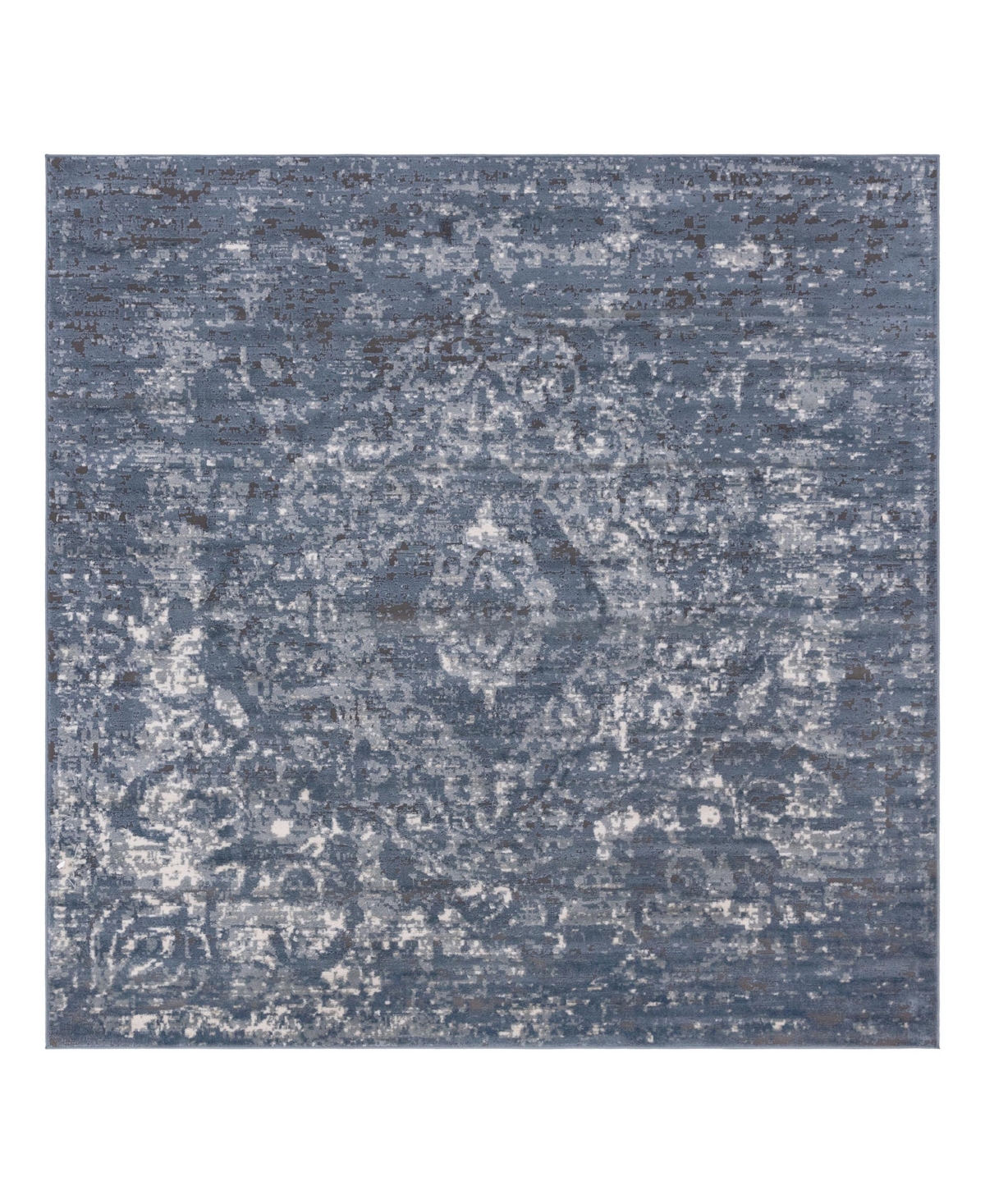 Bayshore Home Wheeler Wlr-05 8' X 8' Square Area Rug In Blue
