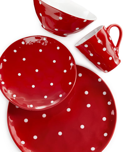 Maxwell & Williams Sprinkle Red 4-Piece Place Setting