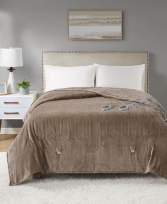 Luxury Plush Heated Blanket, Full, Exclusively at Macy’s