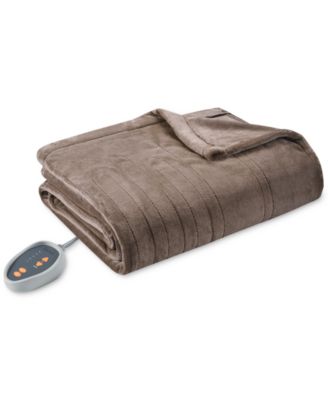 Luxury Plush Heated Blanket, Full, Exclusively at Macy’s