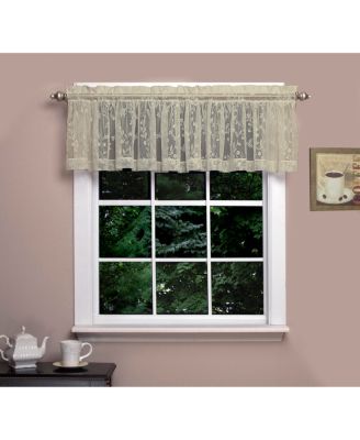 Isabella Lace Ruffled Curtain Valance 54"W x 14"L