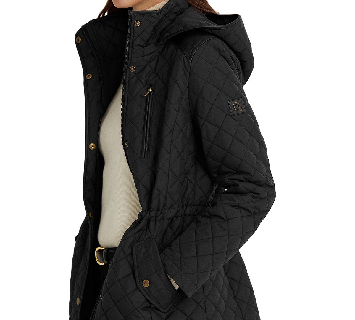 Lauren Ralph Lauren Women's Petite Hooded Quilted Coat, Created by Macy's