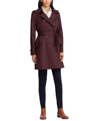 Lauren Ralph Lauren Women's Belted Water-Resistant Trench Coat - Macy's