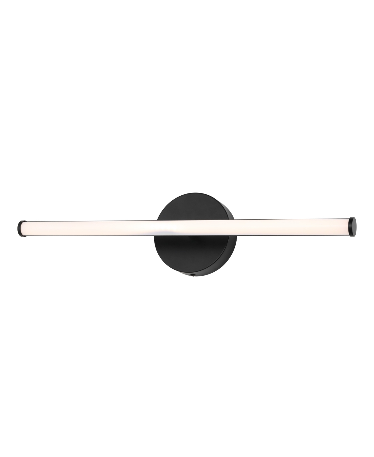 Jonathan Y Emerson 20.25" 1-light Modern Industrial 360-degree Rotatable Aluminum Integrated Led Vanity Light In Black