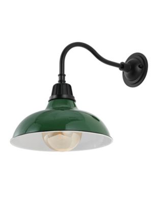 Aurora 12.25" 1-Light Farmhouse Industrial Indoor, Outdoor Iron LED Gooseneck Arm Outdoor Sconce