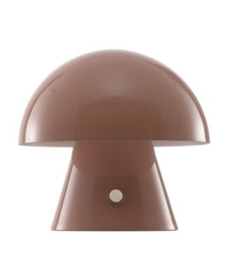 Porcini 7" Contemporary Bohemian Rechargeable, Cordless Iron Integrated LED Mushroom Table Lamp