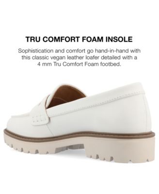 Journee Womens Kenly Medium and Wide Width Slip On Round Toe Loafer