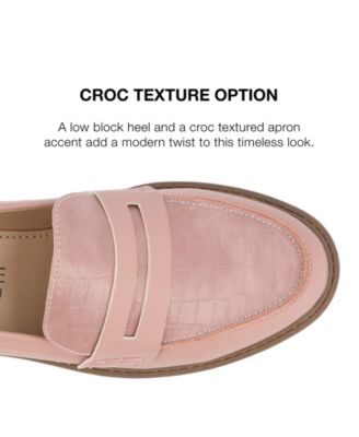 Journee Womens Kenly Medium and Wide Width Slip On Round Toe Loafer