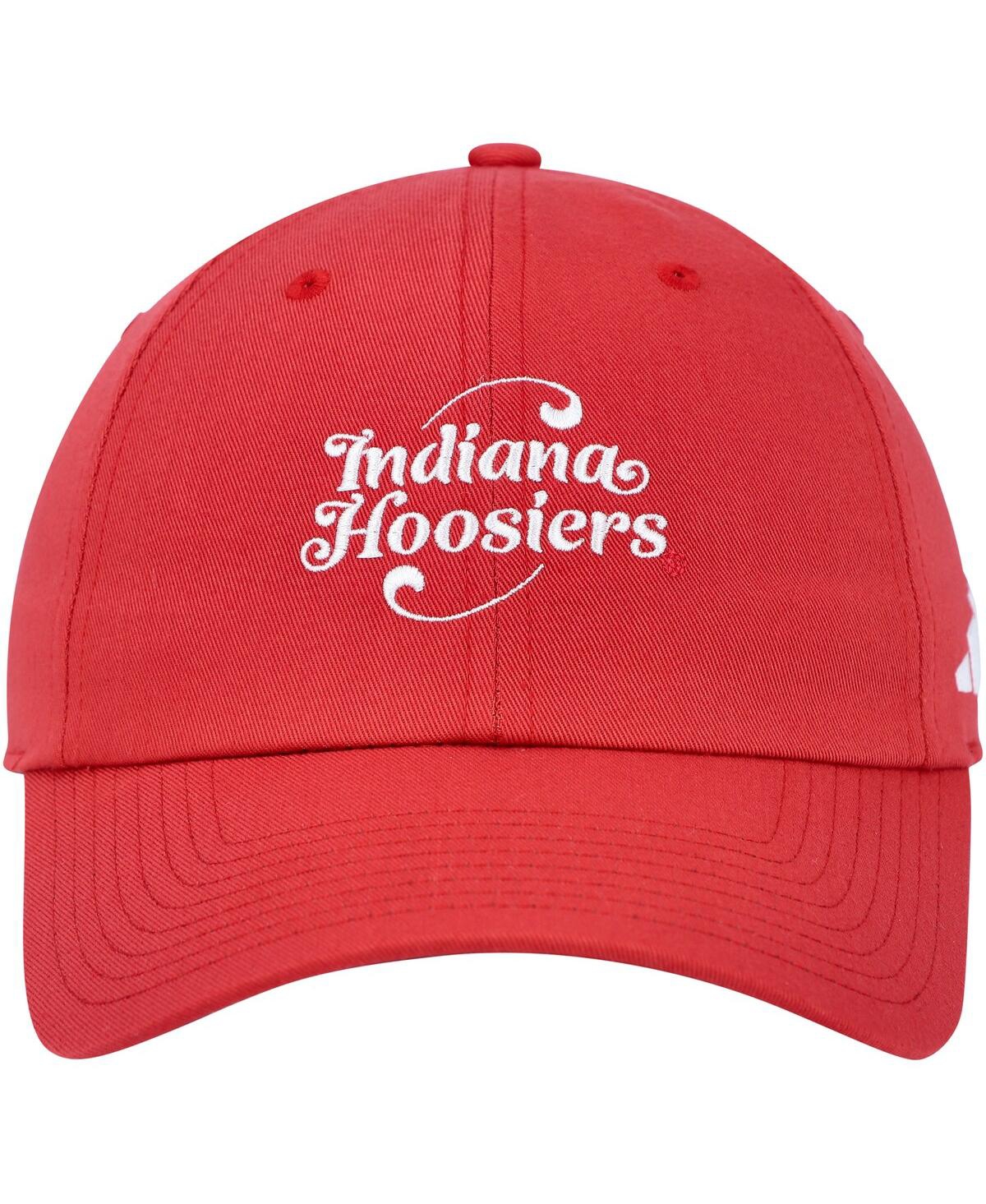 Shop Adidas Originals Men's Adidas Crimson Indiana Hoosiers Slouch Adjustable Hat