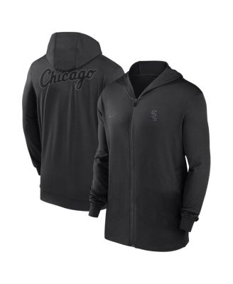 Men's Black Chicago White Sox Authentic Collection Travel Performance Full-Zip Hoodie