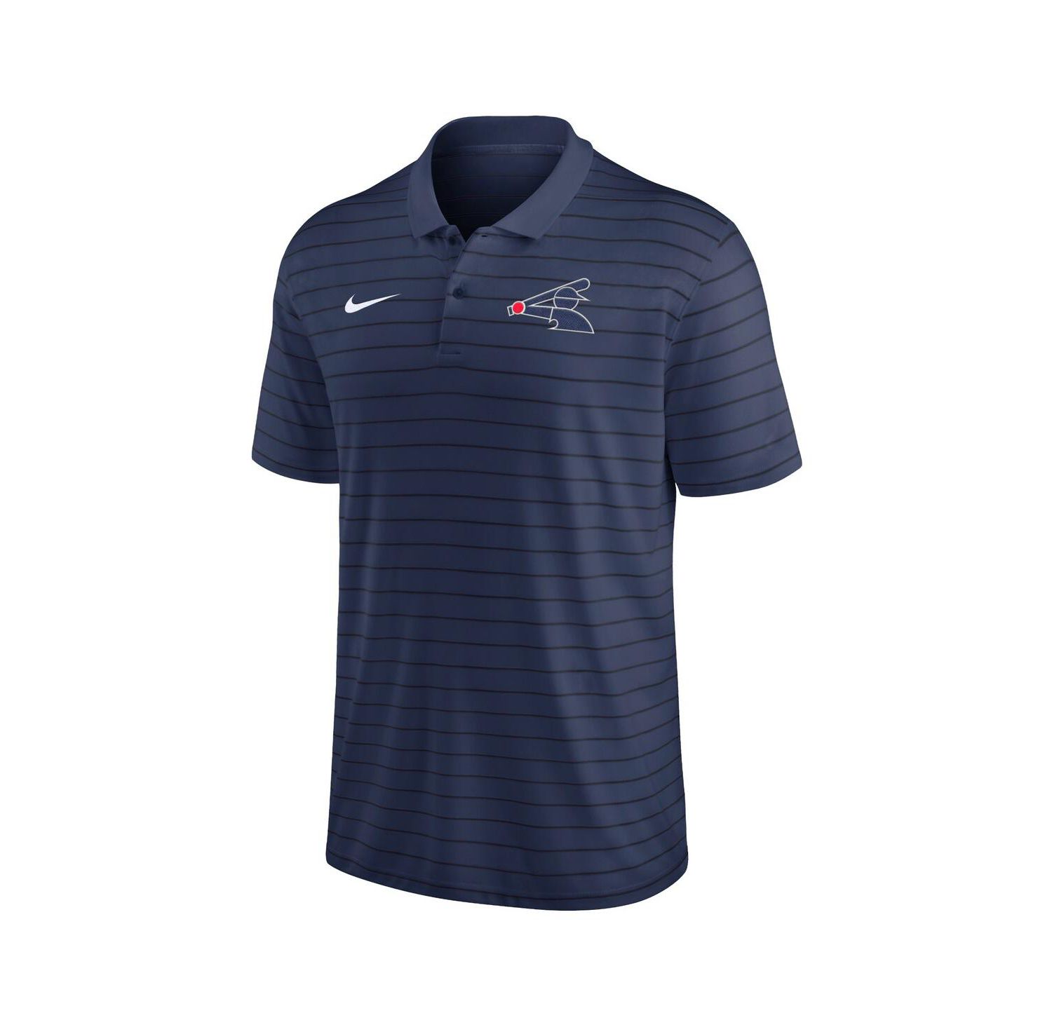 Men's Navy Chicago White Sox Authentic Collection Victory Striped Performance Polo Shirt
